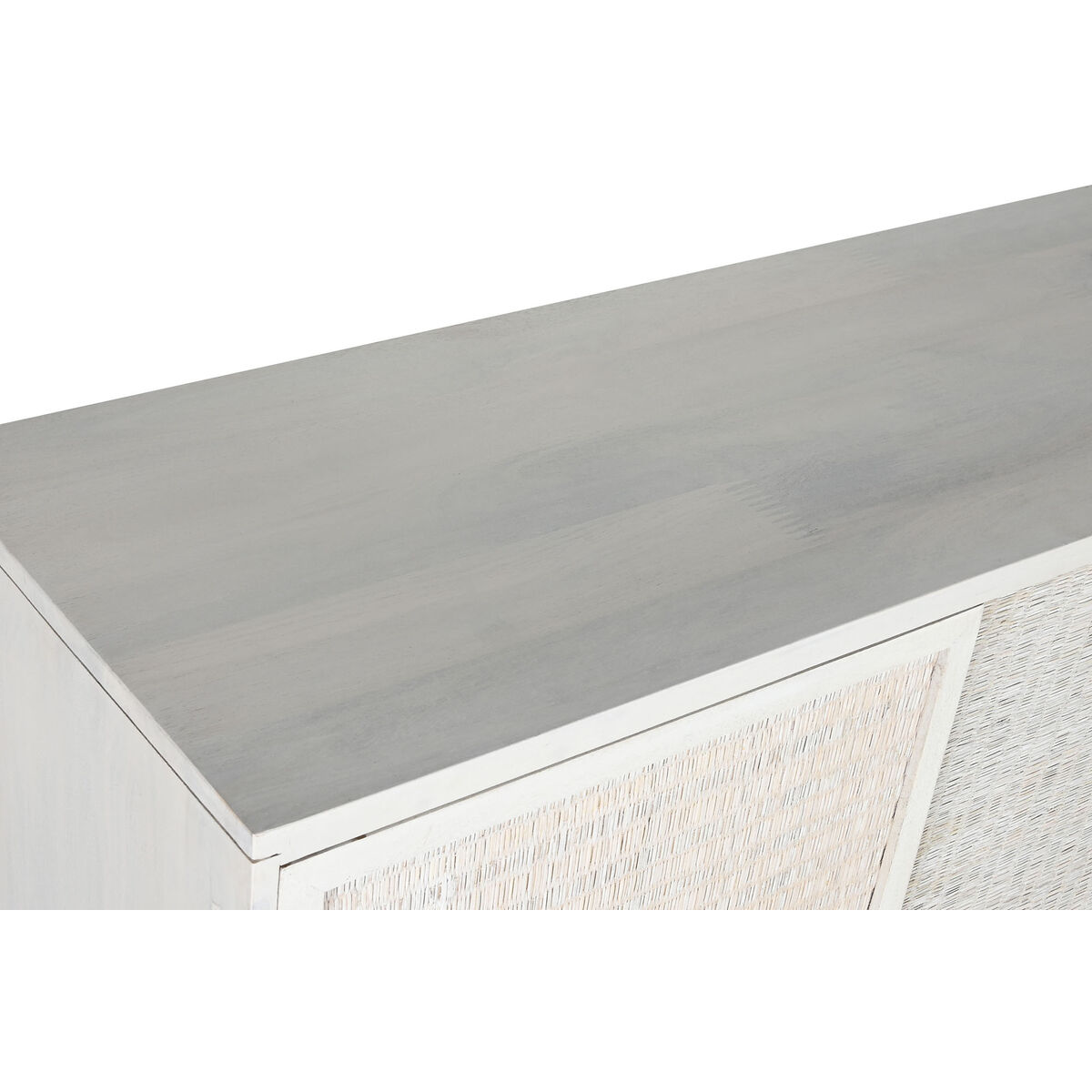 Credenza Home ESPRIT Bianco Rattan Legno di mango 155 x 40 x 80 cm